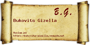 Bukovits Gizella névjegykártya
